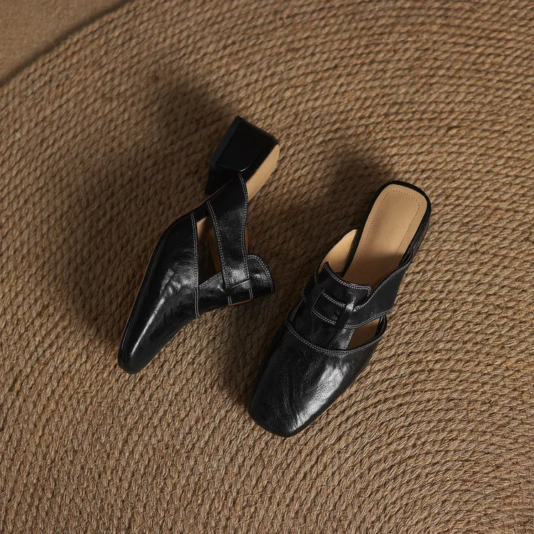 Mariette Genuine Leather Mules