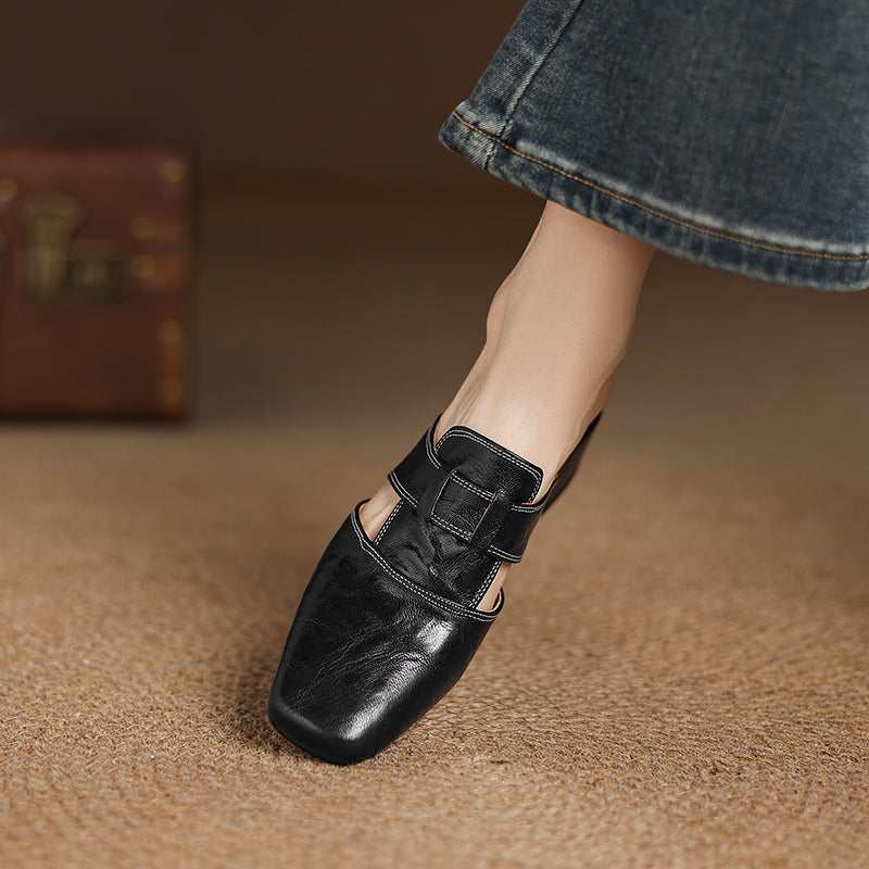 Mariette Genuine Leather Mules