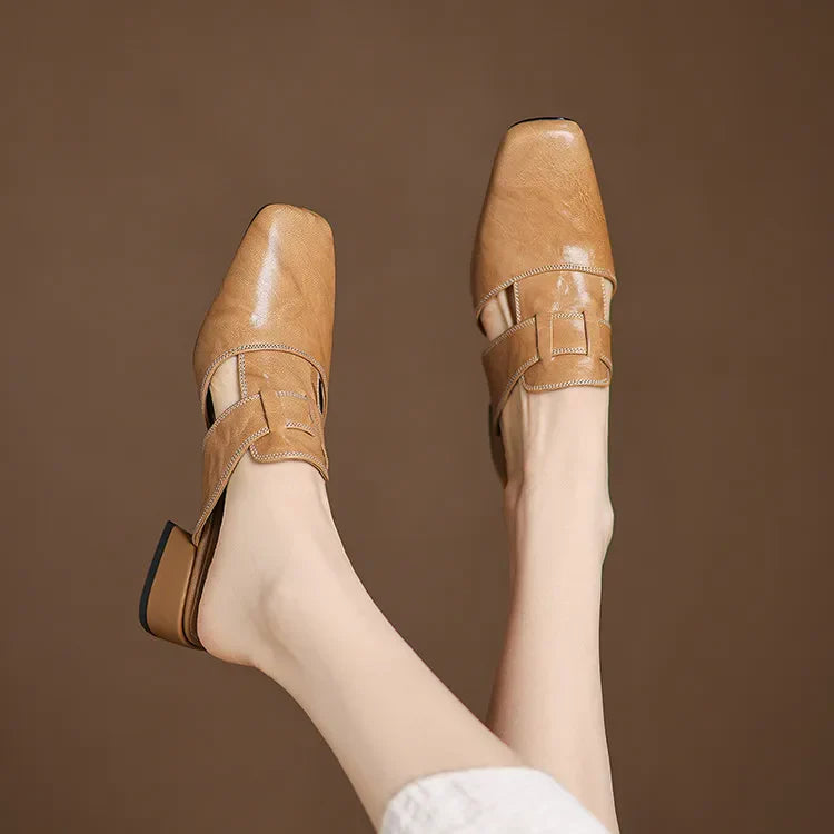 Mariette Genuine Leather Mules