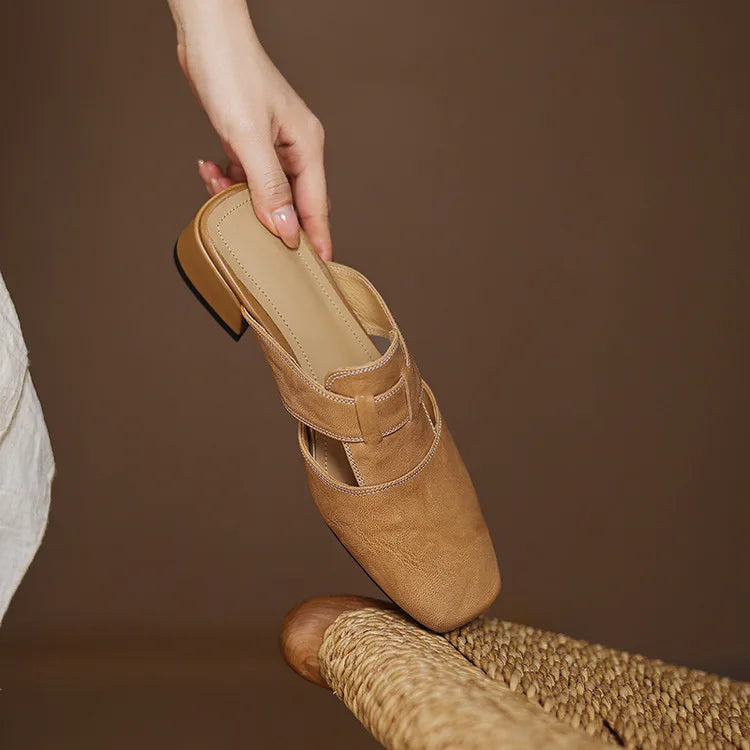 Mariette Genuine Leather Mules