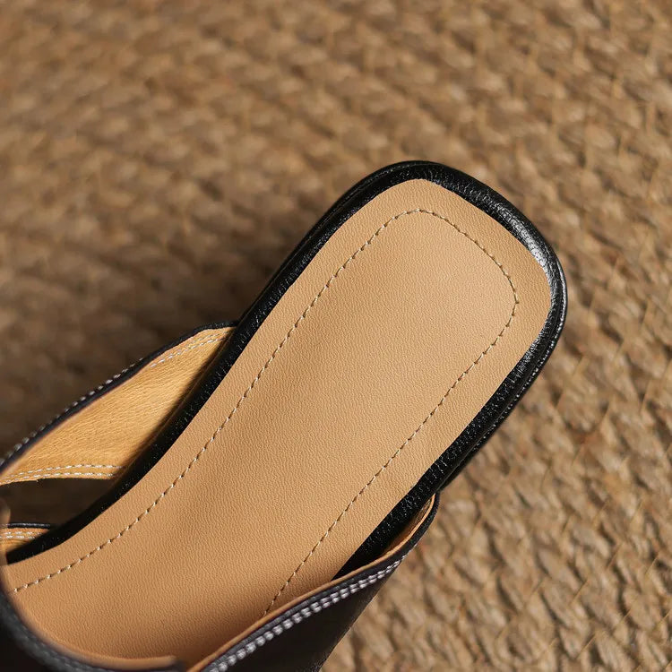 Mariette Genuine Leather Mules