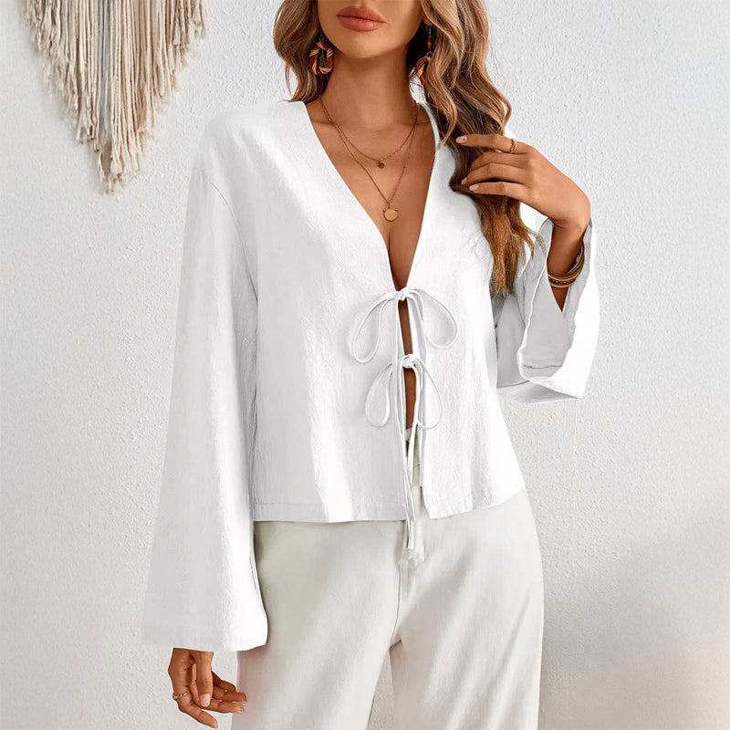 Chloé Montclair Villarosa Lace-Up Top