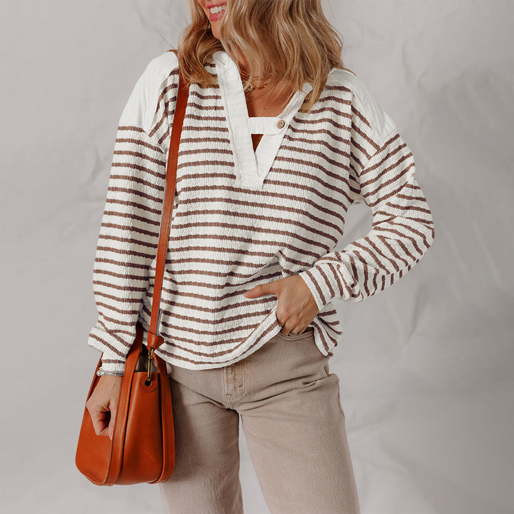 Elise Leroy Contemporary Stripes Sweater