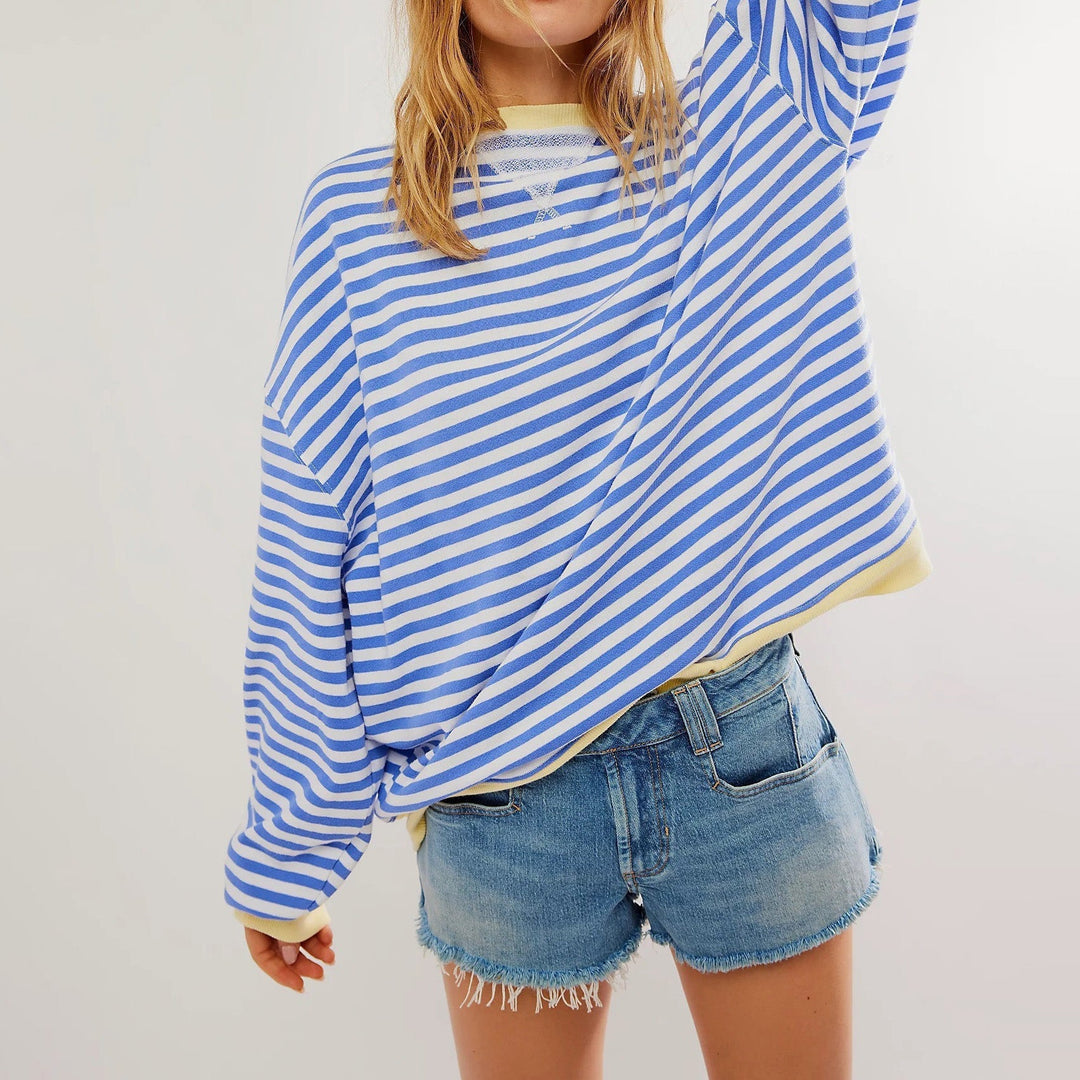 Elise Leroy Striped Cozy Sweatshirt