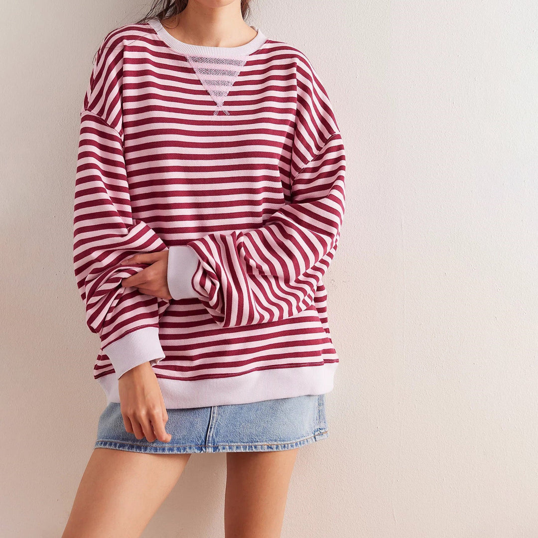 Elise Leroy Cozy Striped Sweatshirt