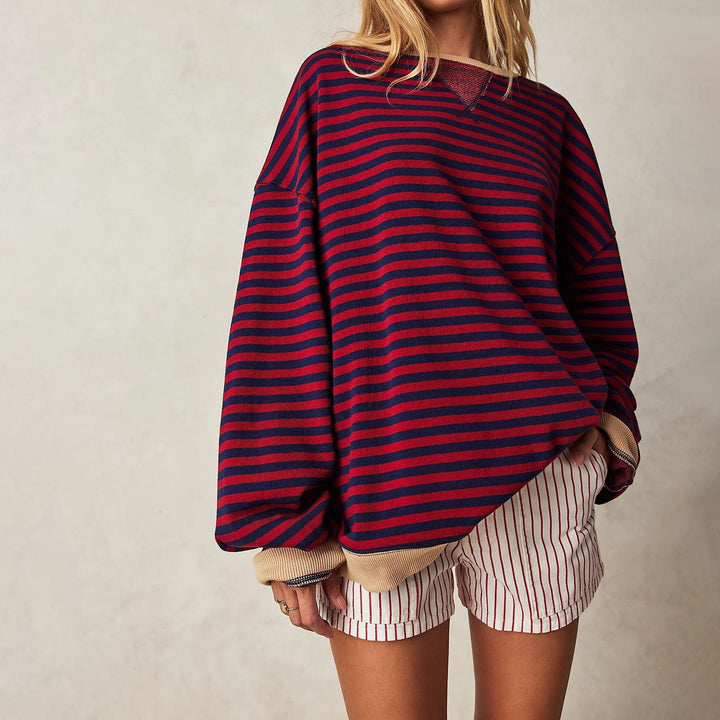 Elise Leroy Striped Cozy Sweatshirt