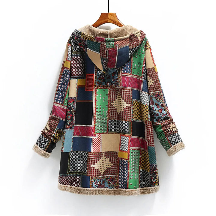 Giuliana Cozy Patchwork Fuzzy Jacket