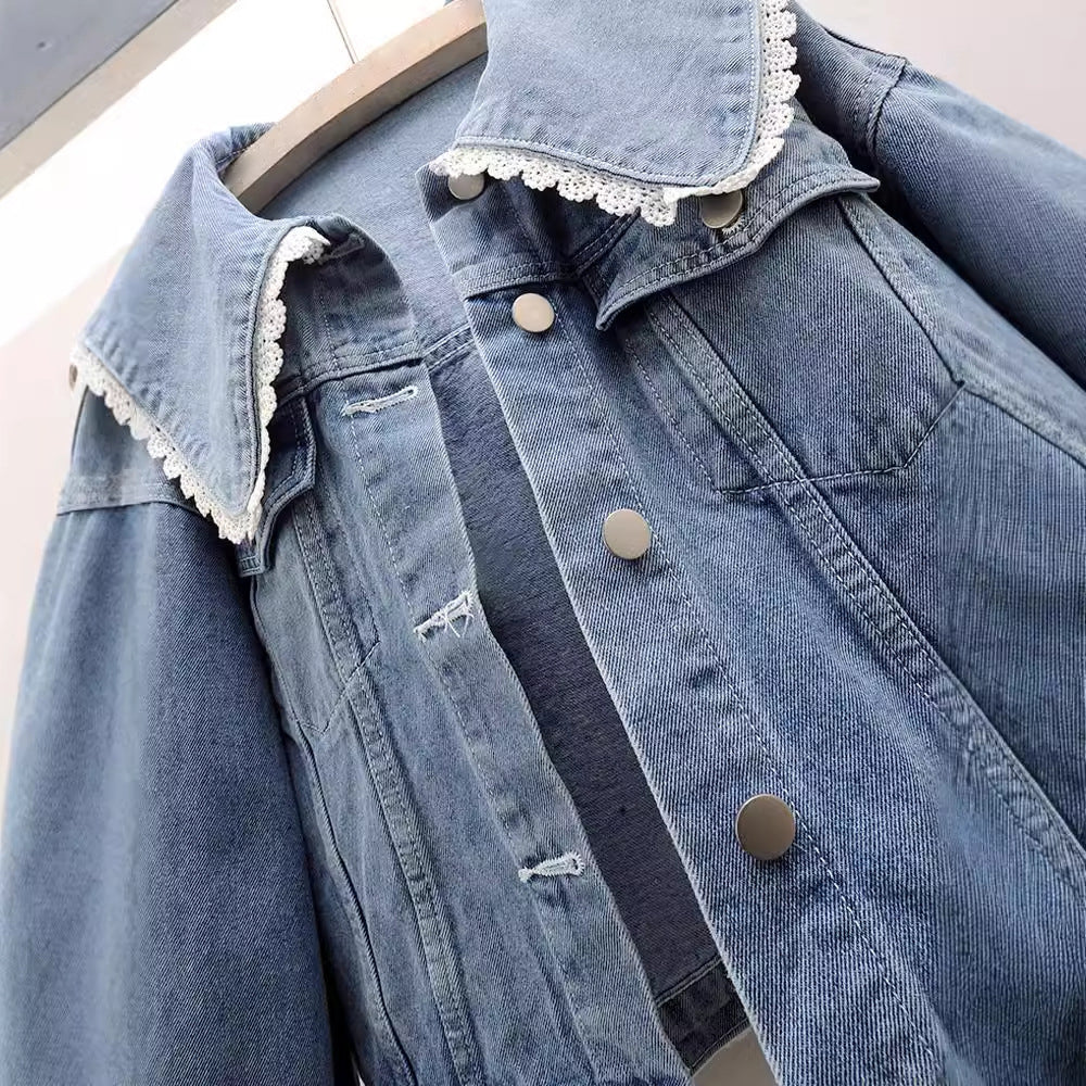 Giuliana Classic Vintage Denim Jacket