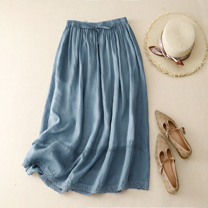 Rachel Linen Midi Skirt