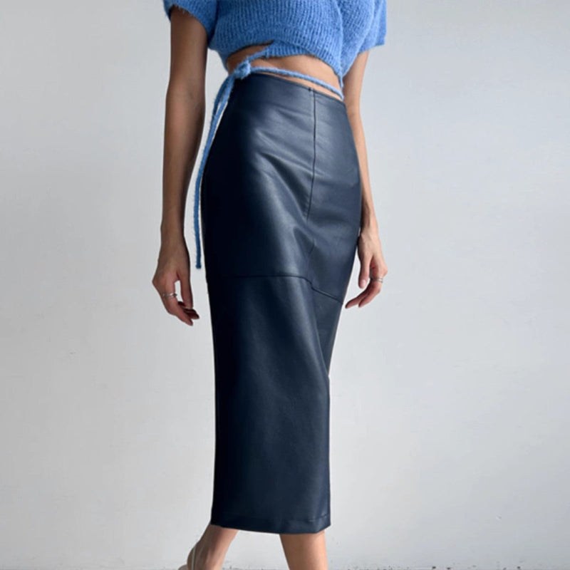 GIA™ Genuine Leather Skirt
