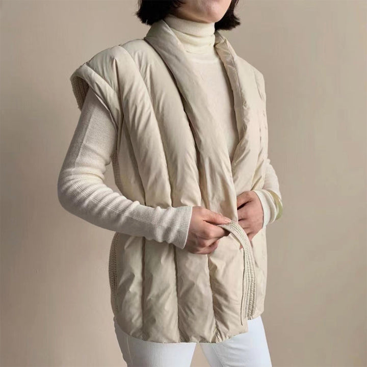 Cozy Puffer Vest with Belt