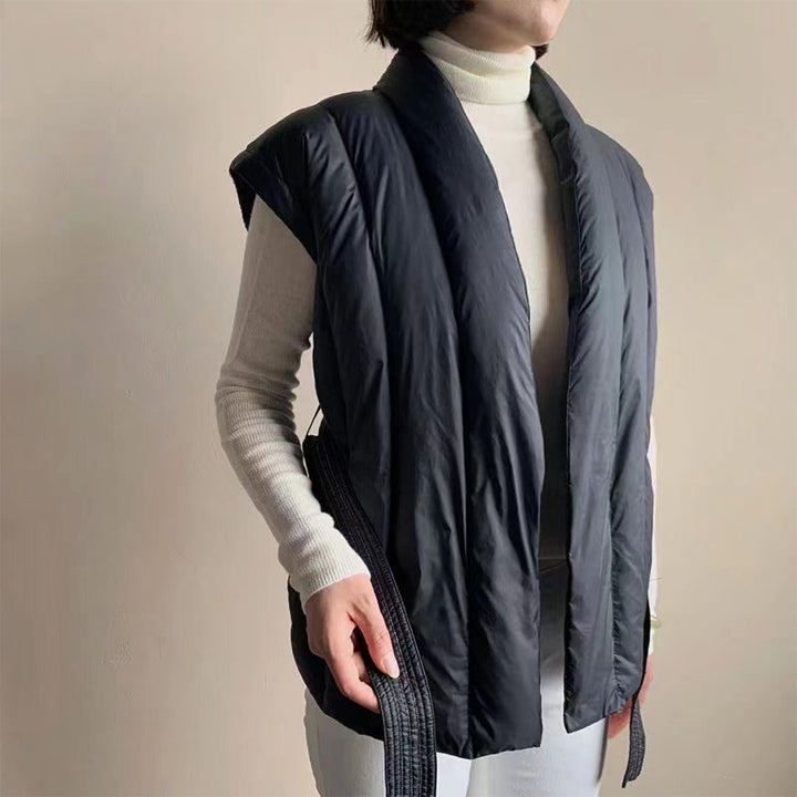 Cozy Puffer Vest with Belt