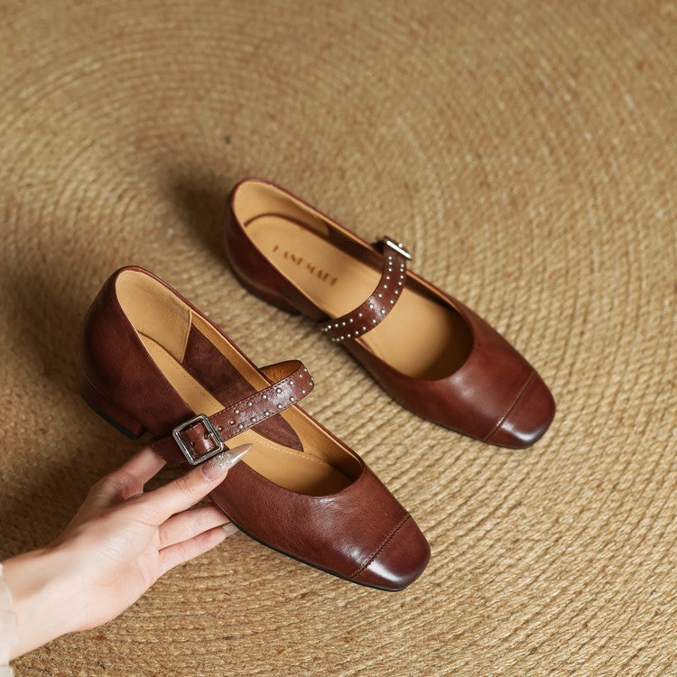 Elry Genuine Leather Mary Jane's