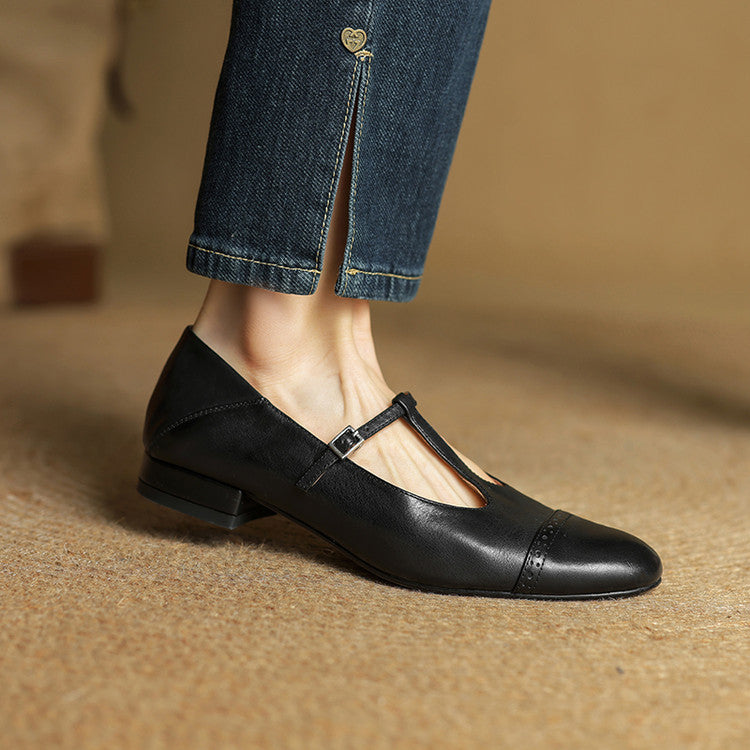 Graneth Authentic Leather Ballet Flats