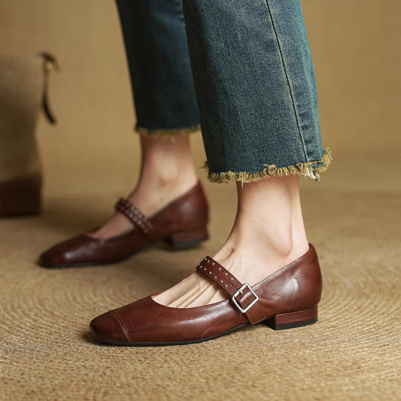 Elry Genuine Leather Mary Jane's