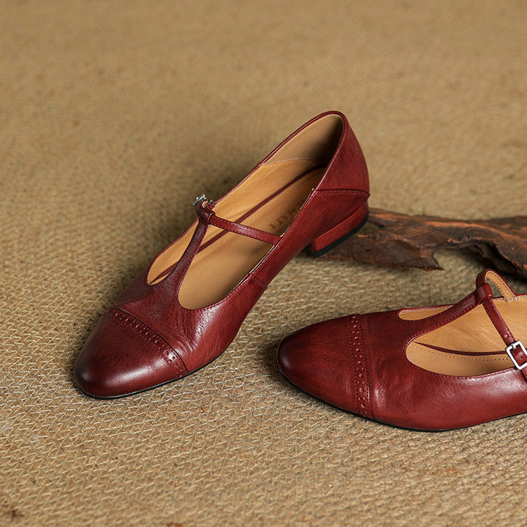 Graneth Authentic Leather Ballet Flats
