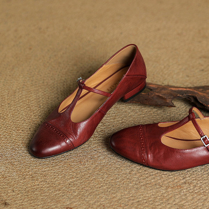 Graneth Authentic Leather Ballet Flats
