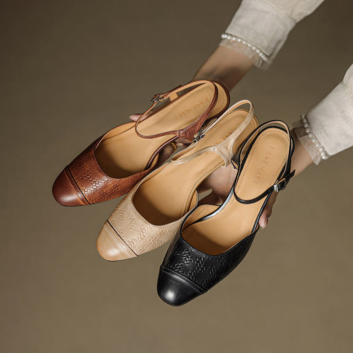 Valery Authentic Leather Heels