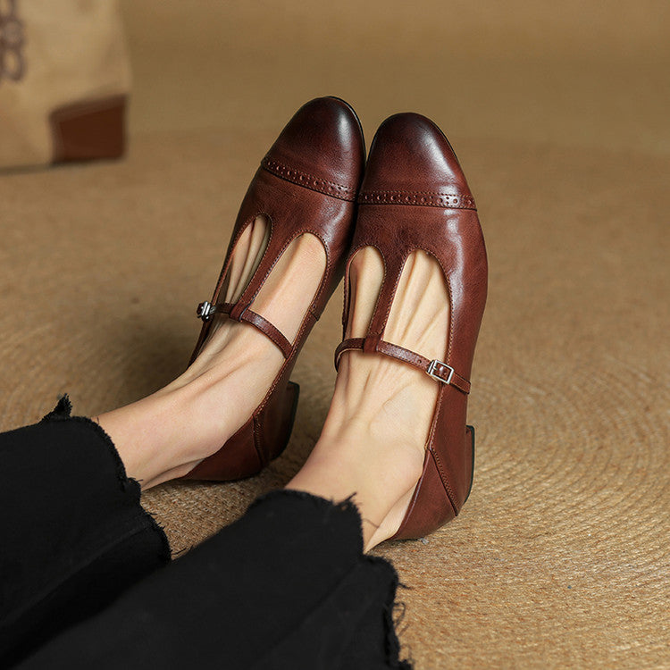 Graneth Authentic Leather Ballet Flats