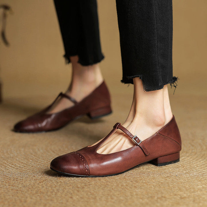 Graneth Authentic Leather Ballet Flats