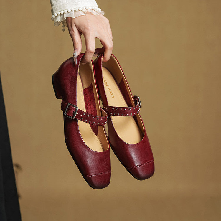 Elry Genuine Leather Mary Jane's