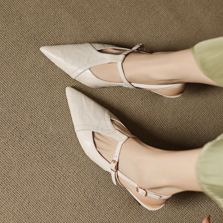 Authentic Noir Leather High Heels