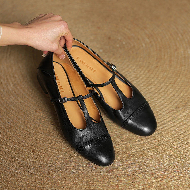 Graneth Authentic Leather Ballet Flats