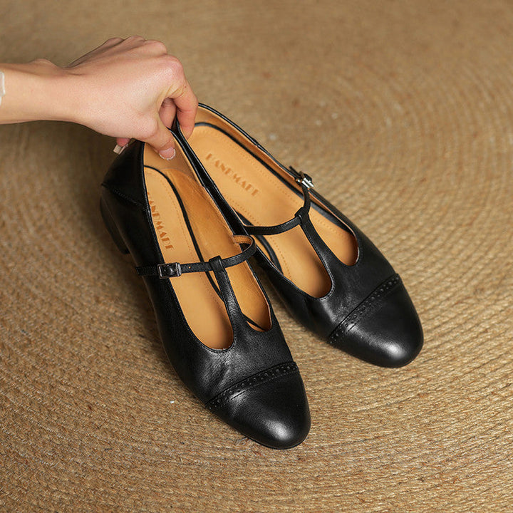Graneth Authentic Leather Ballet Flats