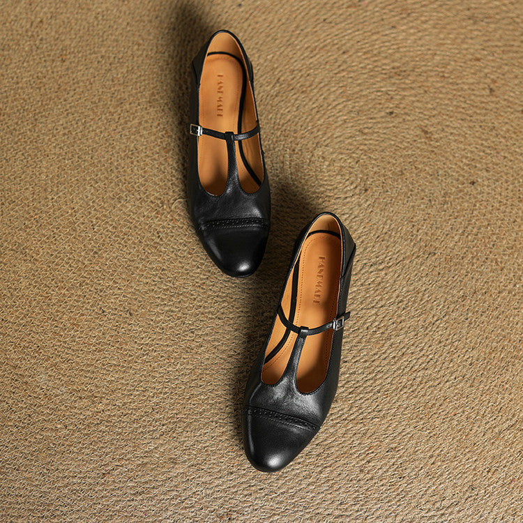 Graneth Authentic Leather Ballet Flats