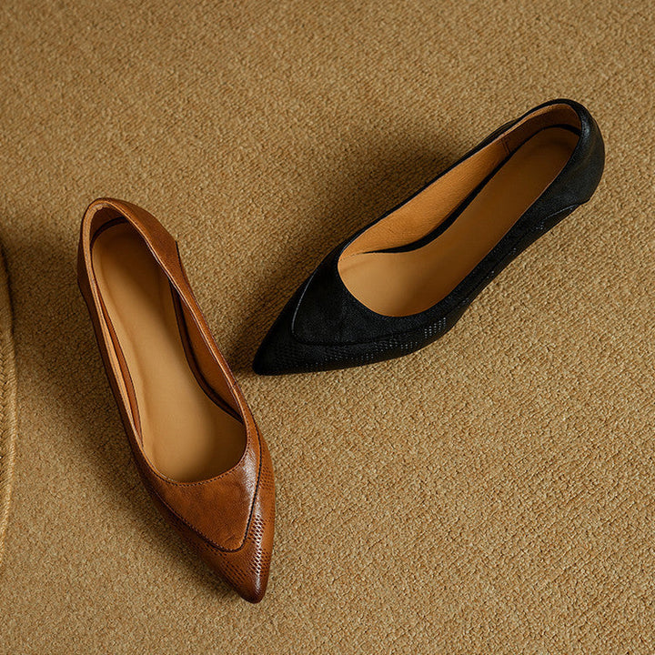 Belle Authentic Leather High Heels