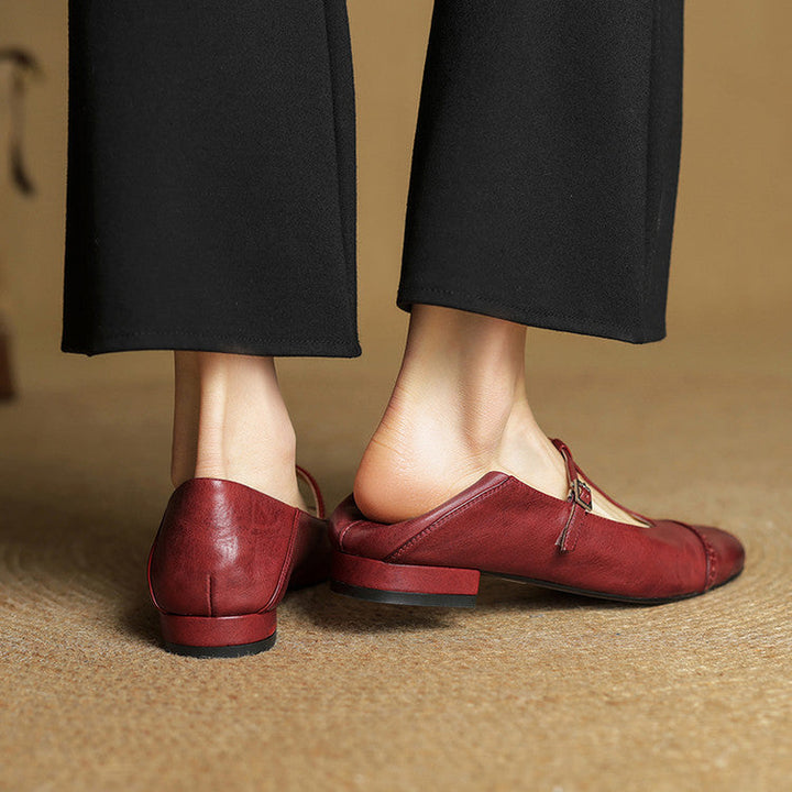 Graneth Authentic Leather Ballet Flats