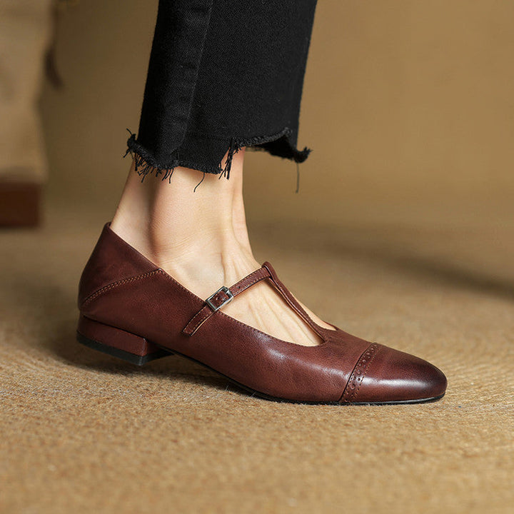 Graneth Authentic Leather Ballet Flats