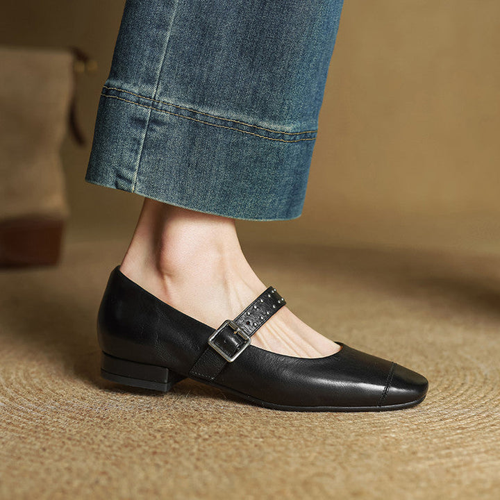 Elry Genuine Leather Mary Jane's