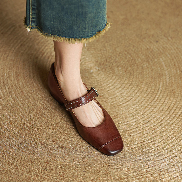 Elry Genuine Leather Mary Jane's