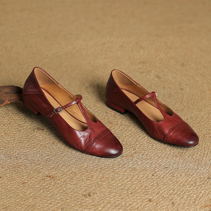 Graneth Authentic Leather Ballet Flats