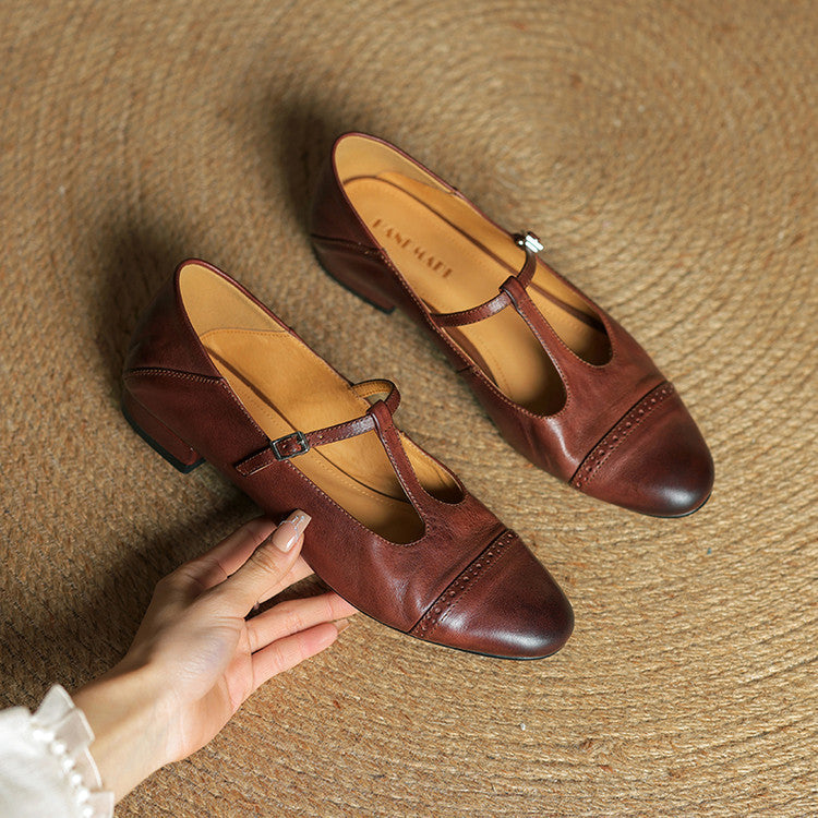 Graneth Authentic Leather Ballet Flats