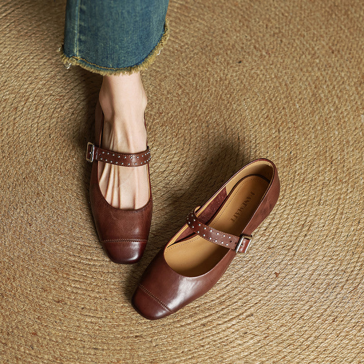 Elry Genuine Leather Mary Jane's