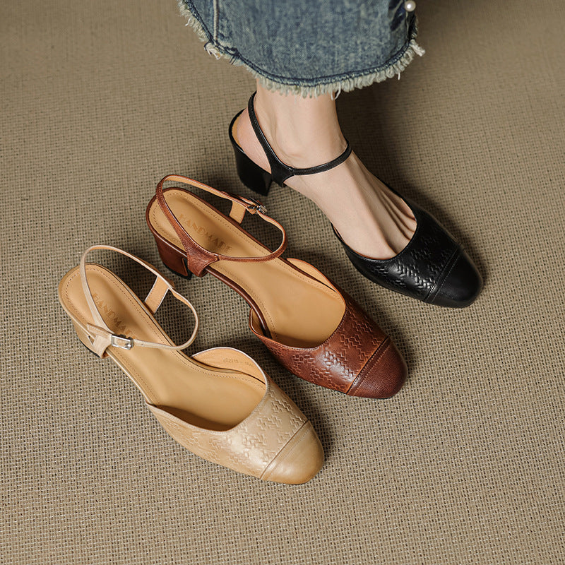 Valery Authentic Leather Heels