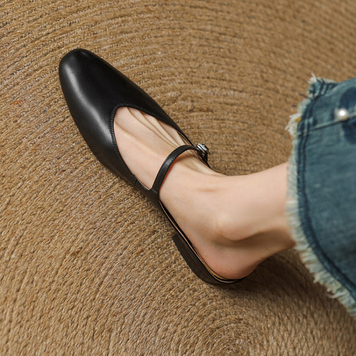 Merisa Authentic Leather Slip-On Mules