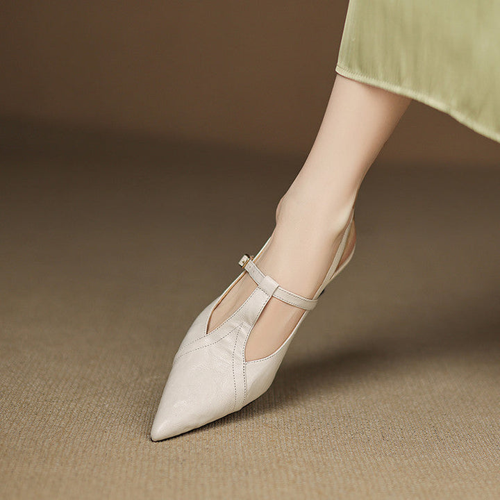 Authentic Noir Leather High Heels