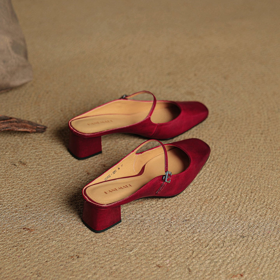 Esmer Authentic Leather Slip-On Mules