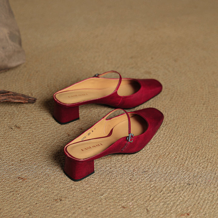 Esmer Authentic Leather Slip-On Mules