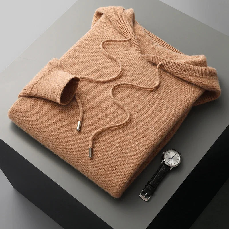 LEONARDO CASHMERE PULLOVER HOODIE