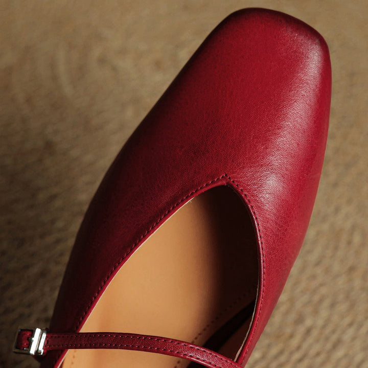 Miral Authentic Leather Slip-On Mules