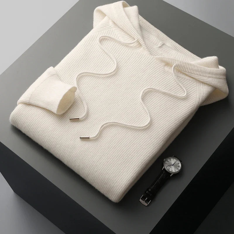 LEONARDO CASHMERE PULLOVER HOODIE