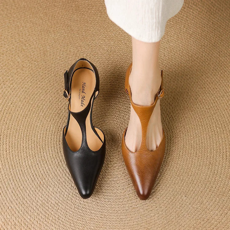 Triana Authentic Leather High Heels