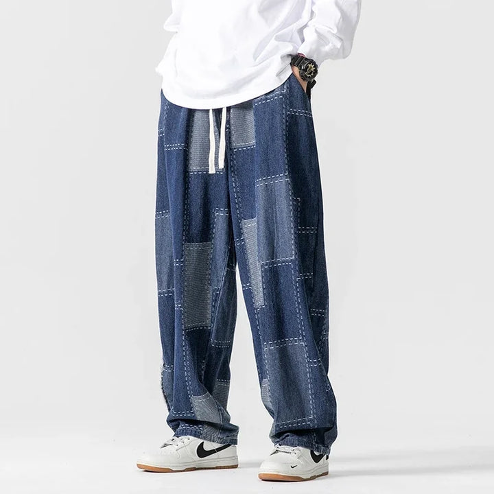 CHECKMATE DENIM PANTS