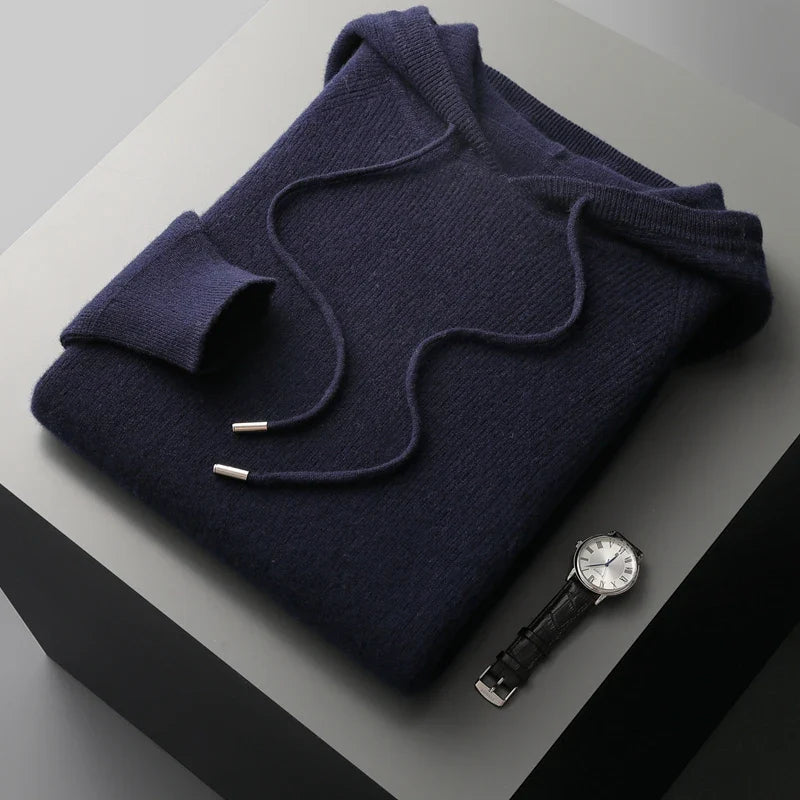 LEONARDO CASHMERE PULLOVER HOODIE