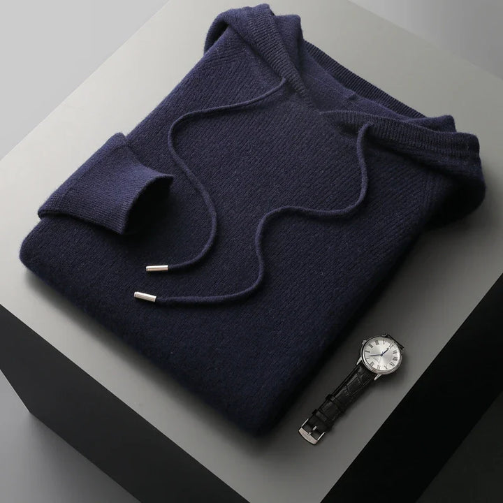 LEONARDO CASHMERE PULLOVER HOODIE
