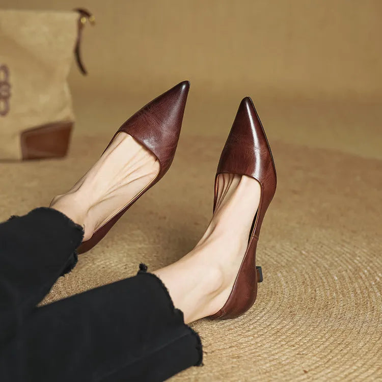 Anok Authentic Leather High Heels